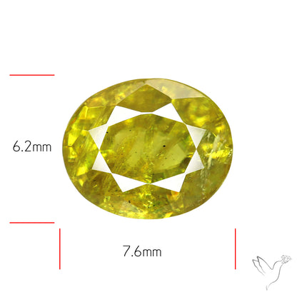 Rare Green Sphene Faceted Fine Gemstone