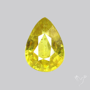 Rare Green Sphene Faceted Fine Gemstone