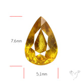 Rare Green Sphene Faceted Fine Gemstone