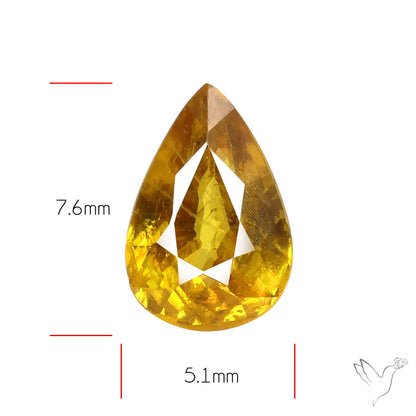 Rare Green Sphene Faceted Fine Gemstone