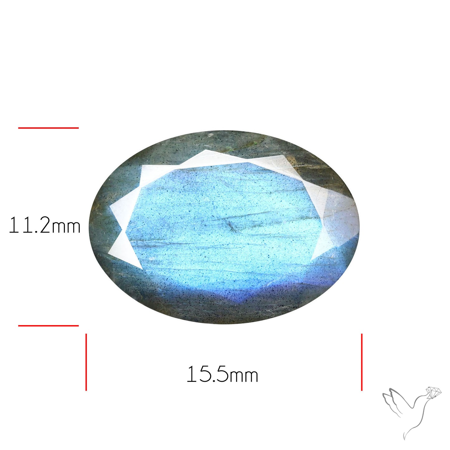 Blue Labradorite Faceted High Grade Fine Gemstone
