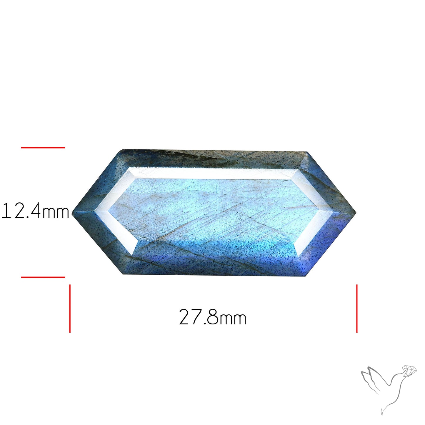 Blue Labradorite Faceted High Grade Fine Gemstone