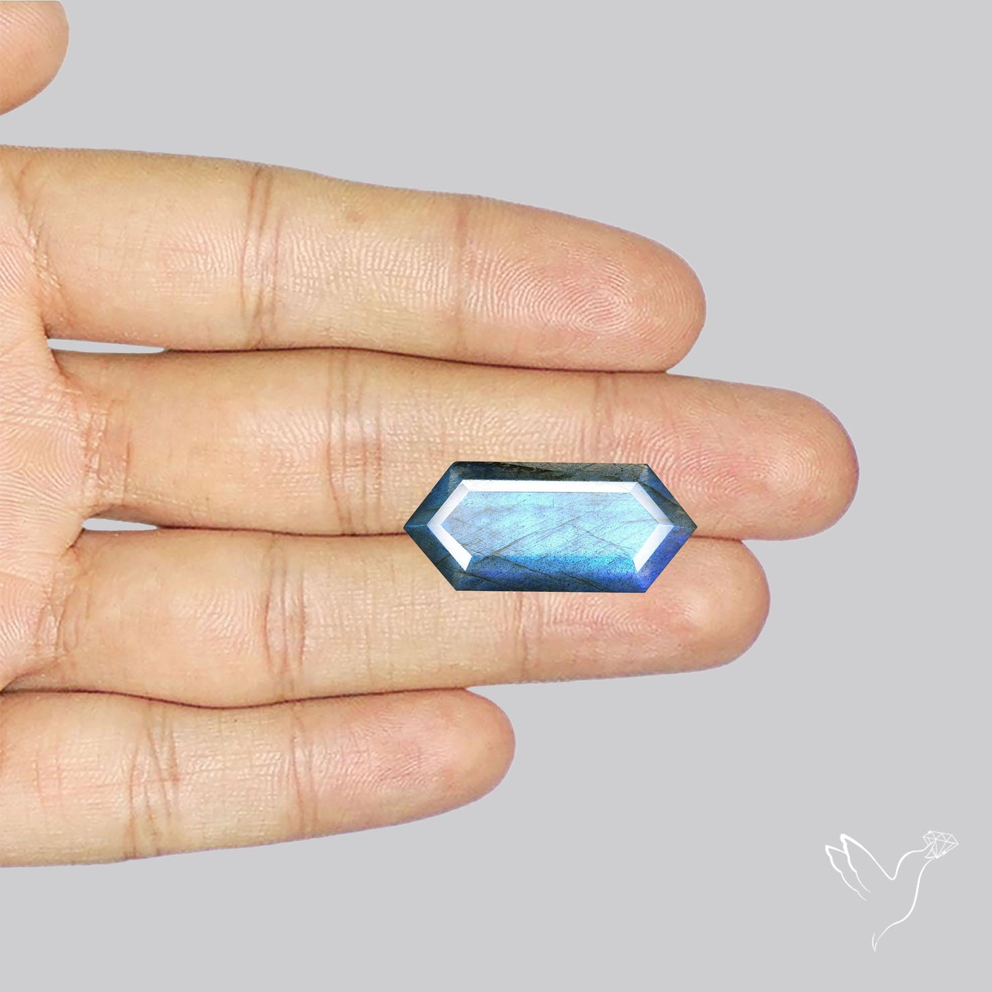 Blue Labradorite Faceted High Grade Fine Gemstone