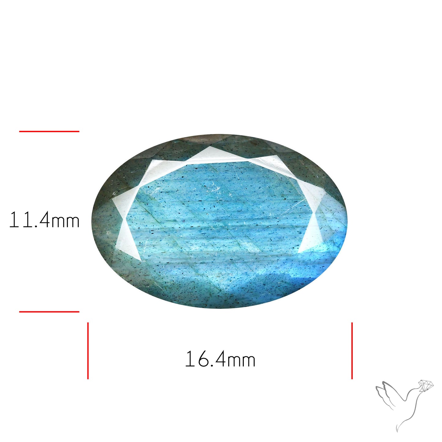 Blue Labradorite Faceted High Grade Fine Gemstone