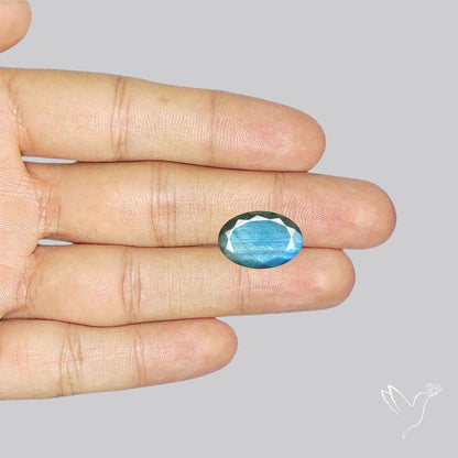 Blue Labradorite Faceted High Grade Fine Gemstone