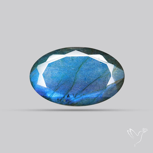 Blue Labradorite Faceted High Grade Fine Gemstone