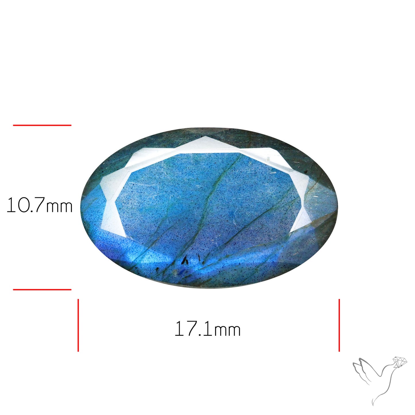 Blue Labradorite Faceted High Grade Fine Gemstone