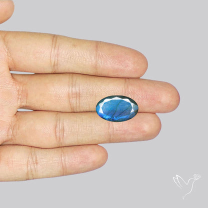 Blue Labradorite Faceted High Grade Fine Gemstone