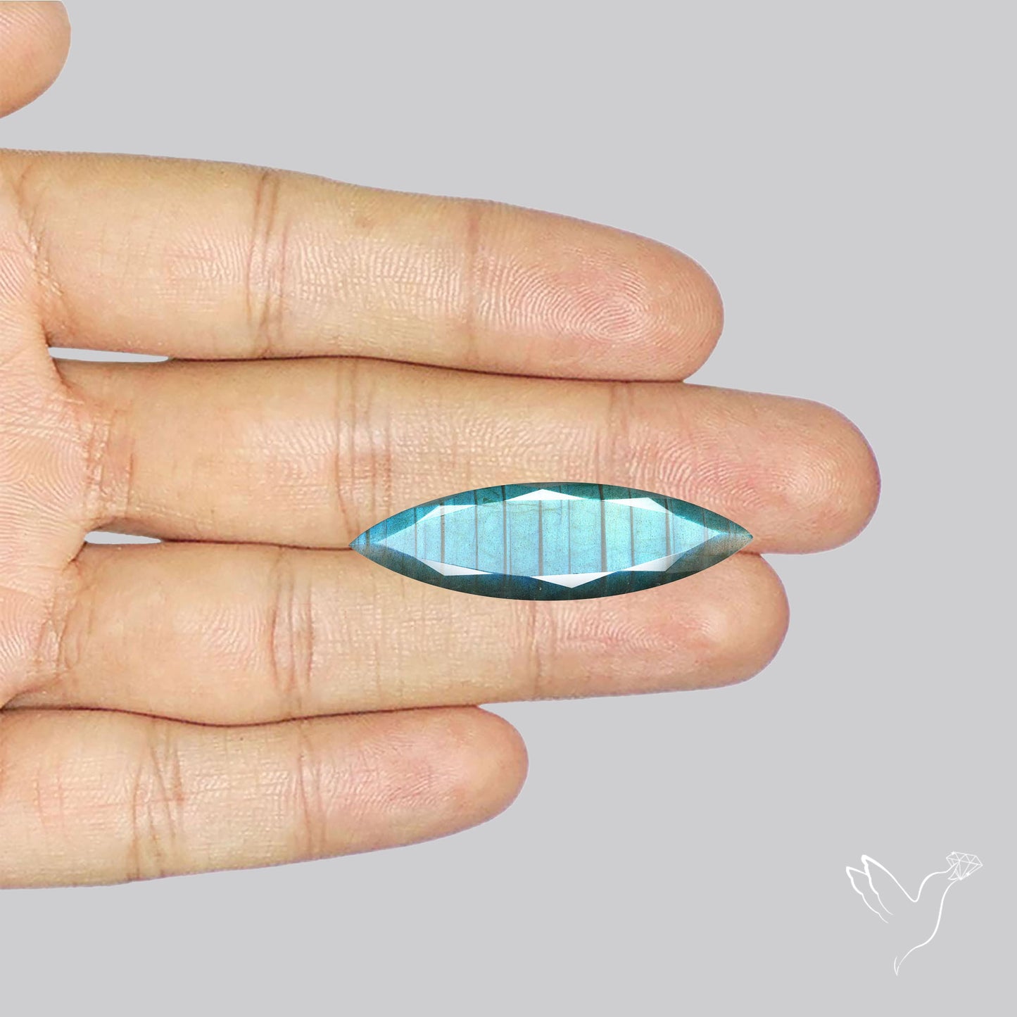 Blue Labradorite Faceted High Grade Fine Gemstone