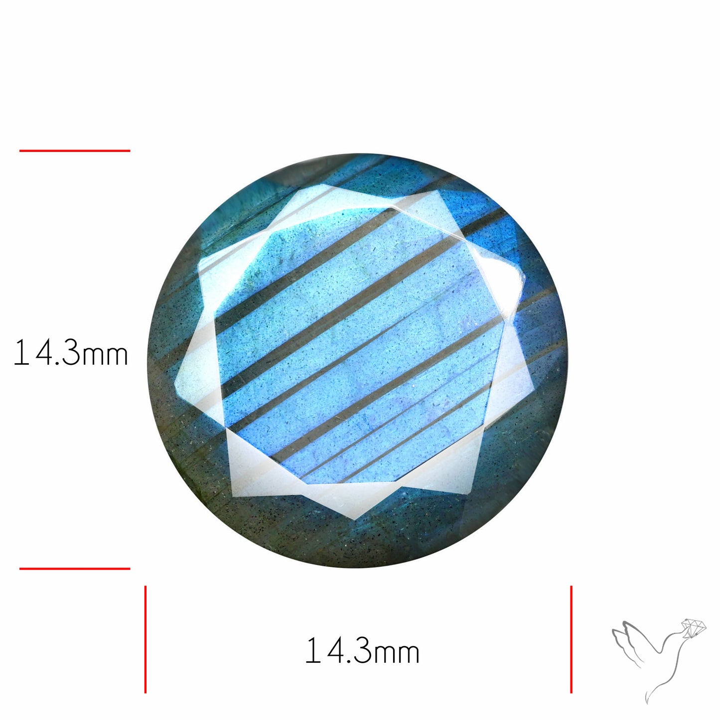 Blue Labradorite Faceted High Grade Fine Gemstone