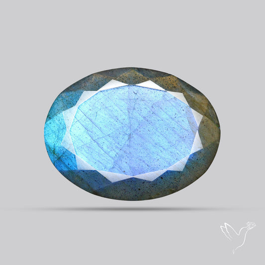Blue Labradorite Faceted High Grade Fine Gemstone