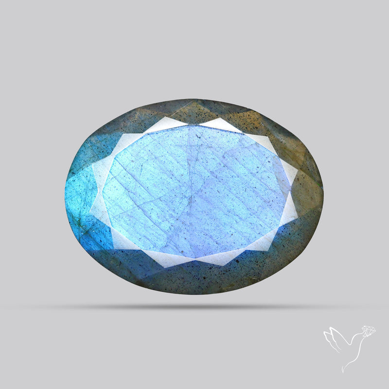 Blue Labradorite Faceted High Grade Fine Gemstone