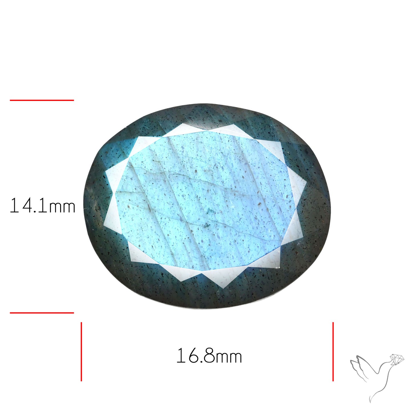 Blue Labradorite Faceted High Grade Fine Gemstone