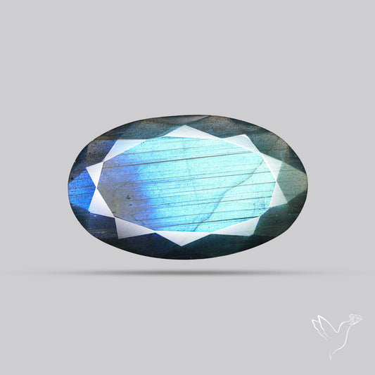 Blue Labradorite Faceted High Grade Fine Gemstone