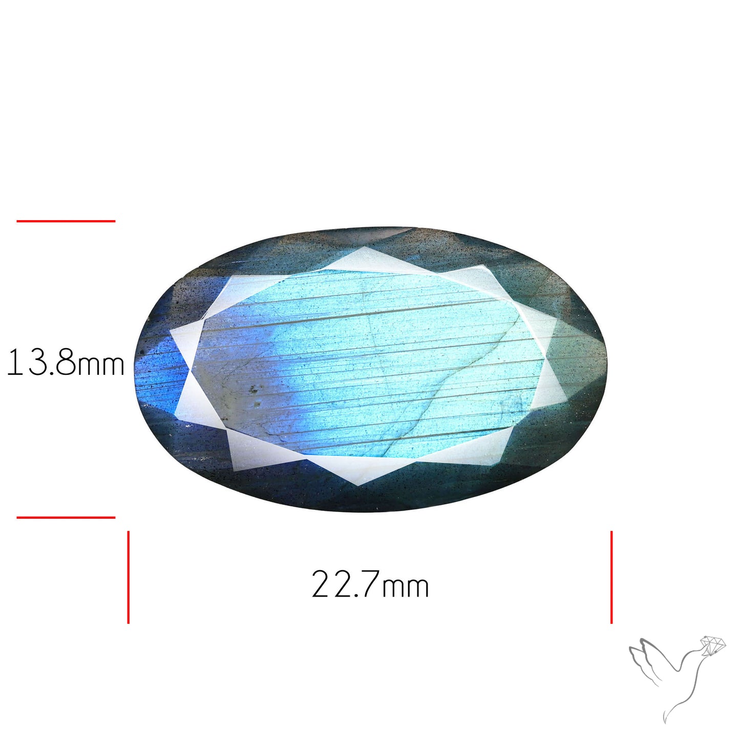 Blue Labradorite Faceted High Grade Fine Gemstone