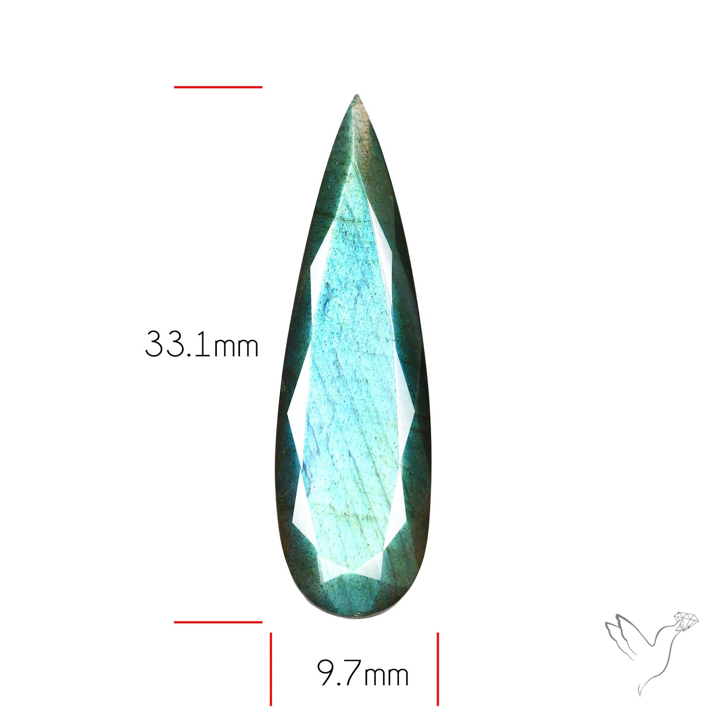 Blue Labradorite Faceted High Grade Fine Gemstone
