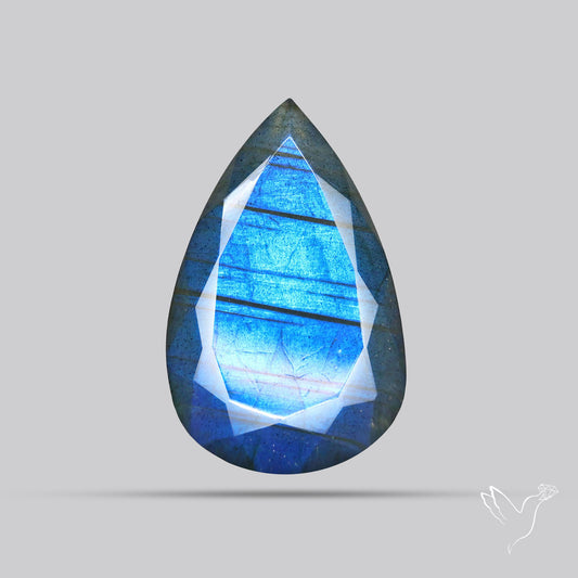Blue Labradorite Faceted High Grade Fine Gemstone