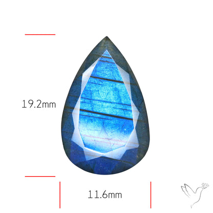 Blue Labradorite Faceted High Grade Fine Gemstone