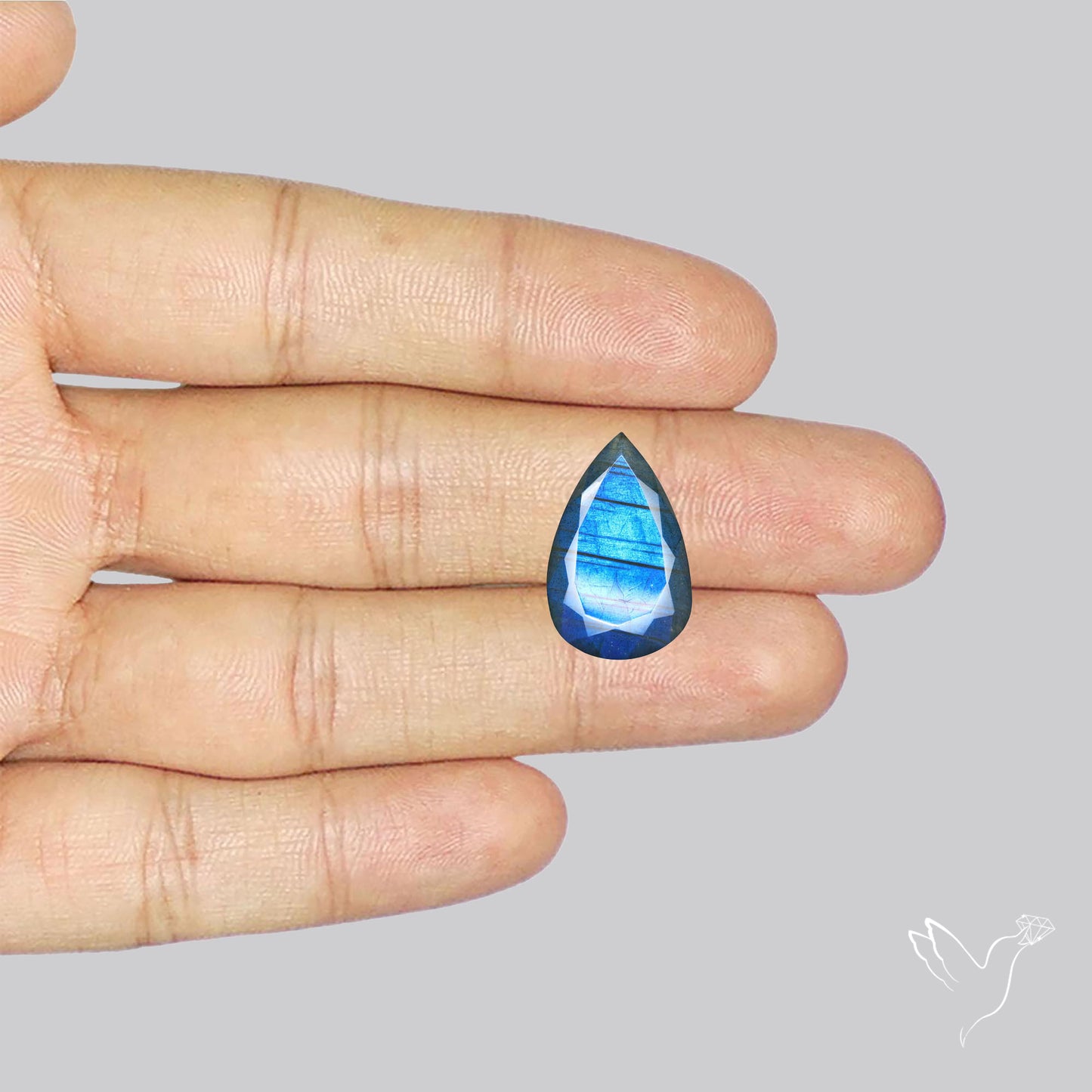 Blue Labradorite Faceted High Grade Fine Gemstone