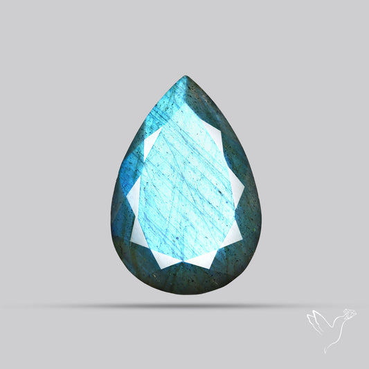 Blue Labradorite Faceted High Grade Fine Gemstone