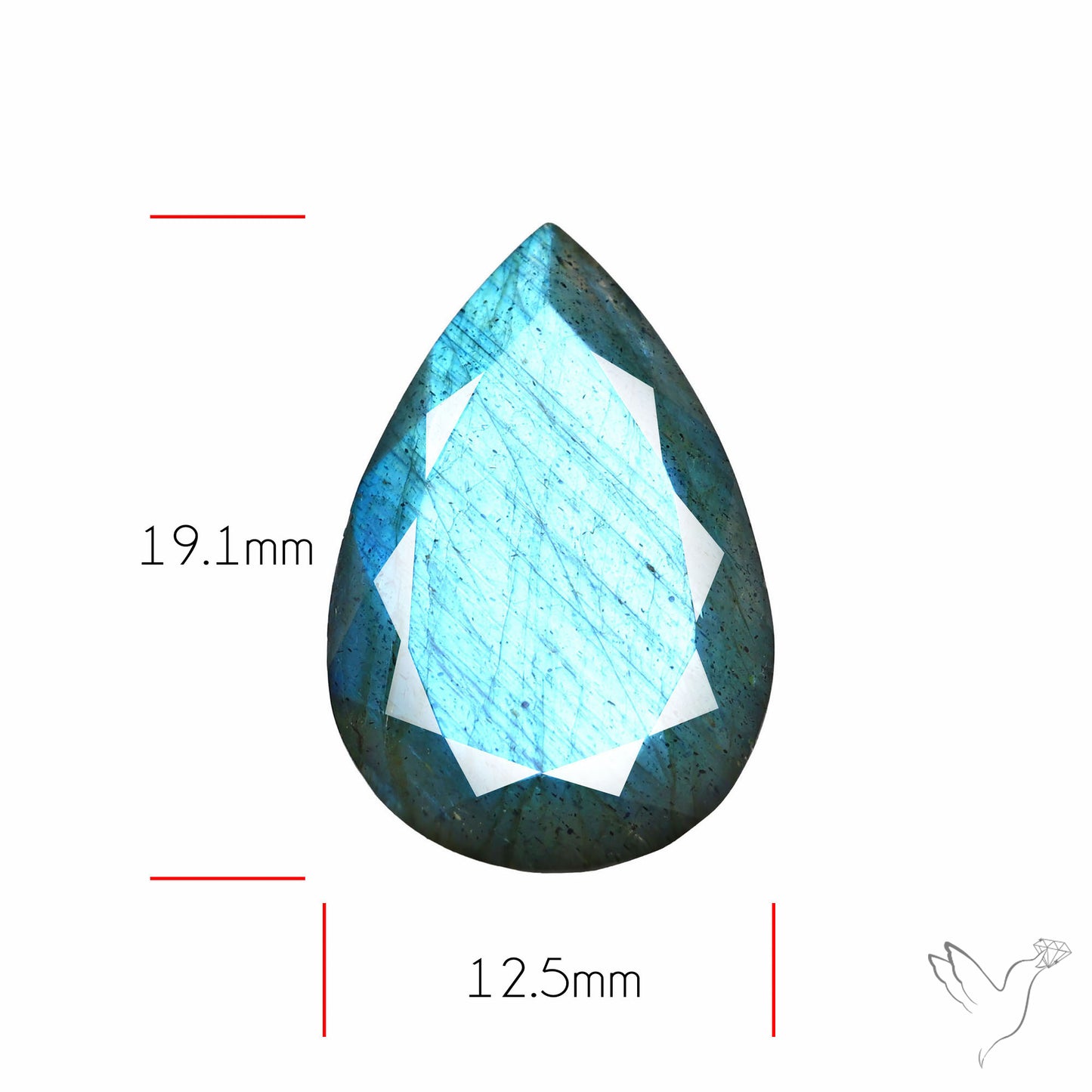 Blue Labradorite Faceted High Grade Fine Gemstone