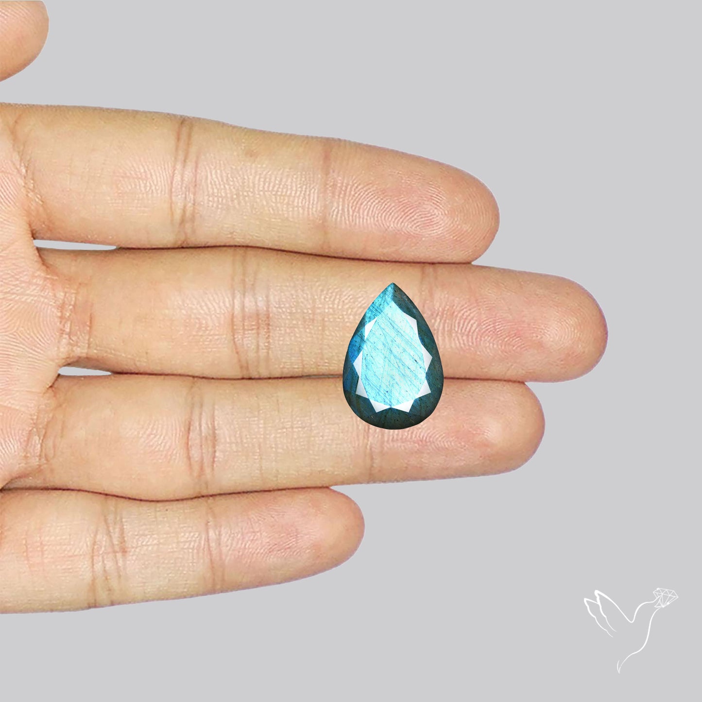 Blue Labradorite Faceted High Grade Fine Gemstone