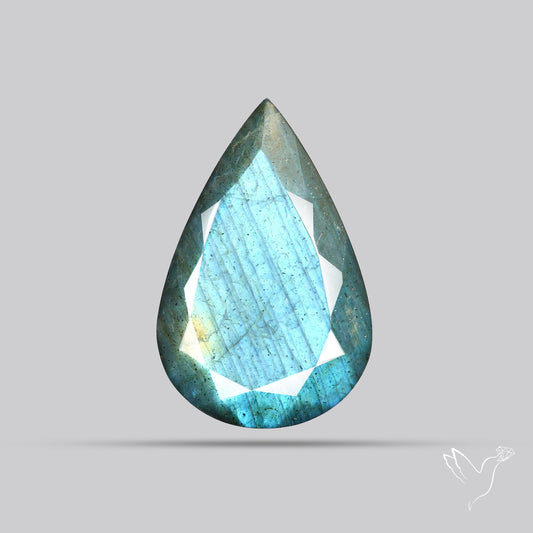 Blue Labradorite Faceted High Grade Fine Gemstone