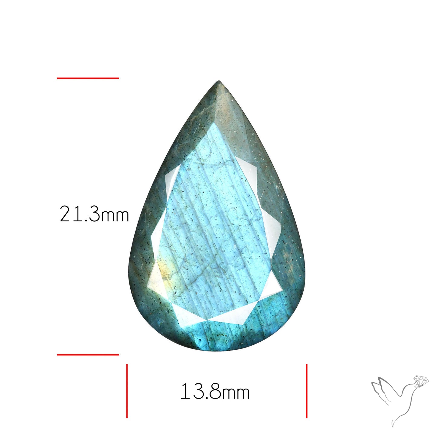 Blue Labradorite Faceted High Grade Fine Gemstone