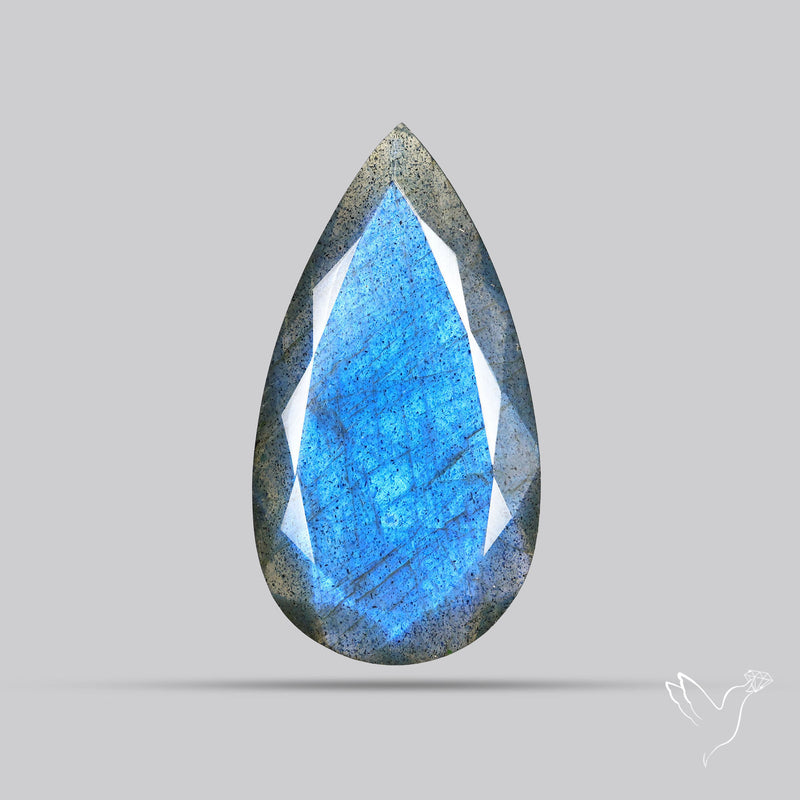 Blue Labradorite Faceted High Grade Fine Gemstone