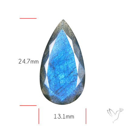 Blue Labradorite Faceted High Grade Fine Gemstone