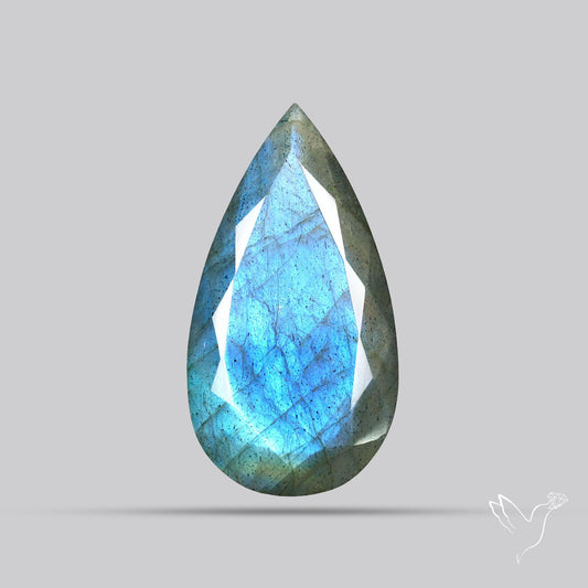 Blue Labradorite Faceted High Grade Fine Gemstone