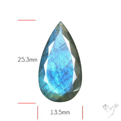Blue Labradorite Faceted High Grade Fine Gemstone