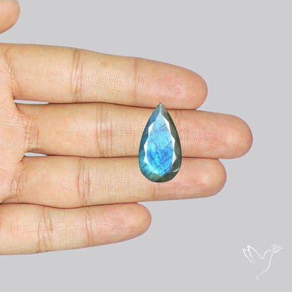 Blue Labradorite Faceted High Grade Fine Gemstone