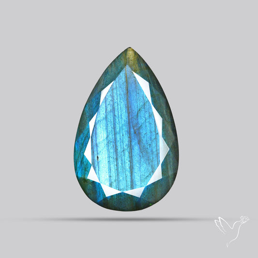 Blue Labradorite Faceted High Grade Fine Gemstone