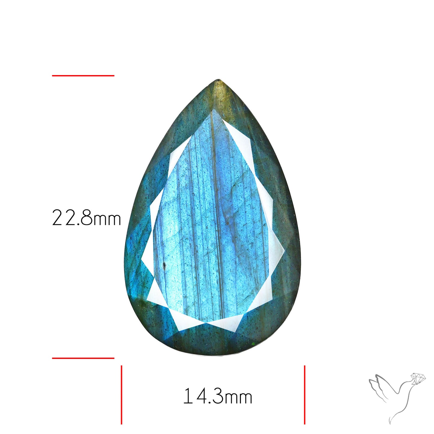 Blue Labradorite Faceted High Grade Fine Gemstone