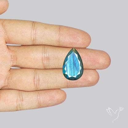 Blue Labradorite Faceted High Grade Fine Gemstone