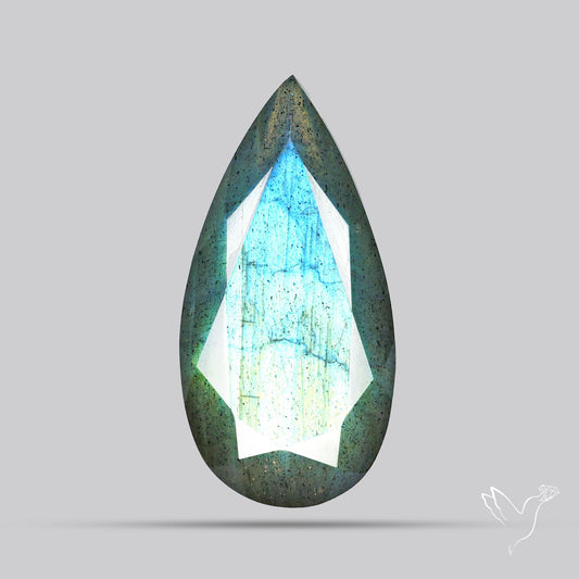 Blue Labradorite Faceted High Grade Fine Gemstone