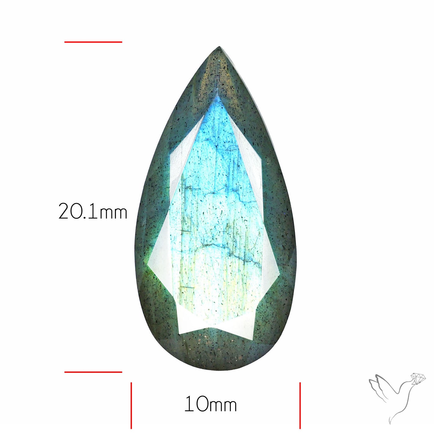 Blue Labradorite Faceted High Grade Fine Gemstone