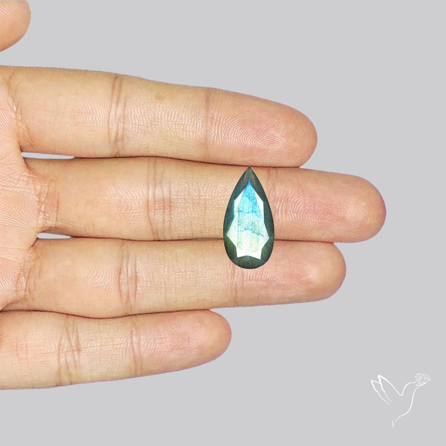 Blue Labradorite Faceted High Grade Fine Gemstone