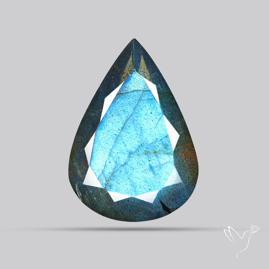 Blue Labradorite Faceted High Grade Fine Gemstone