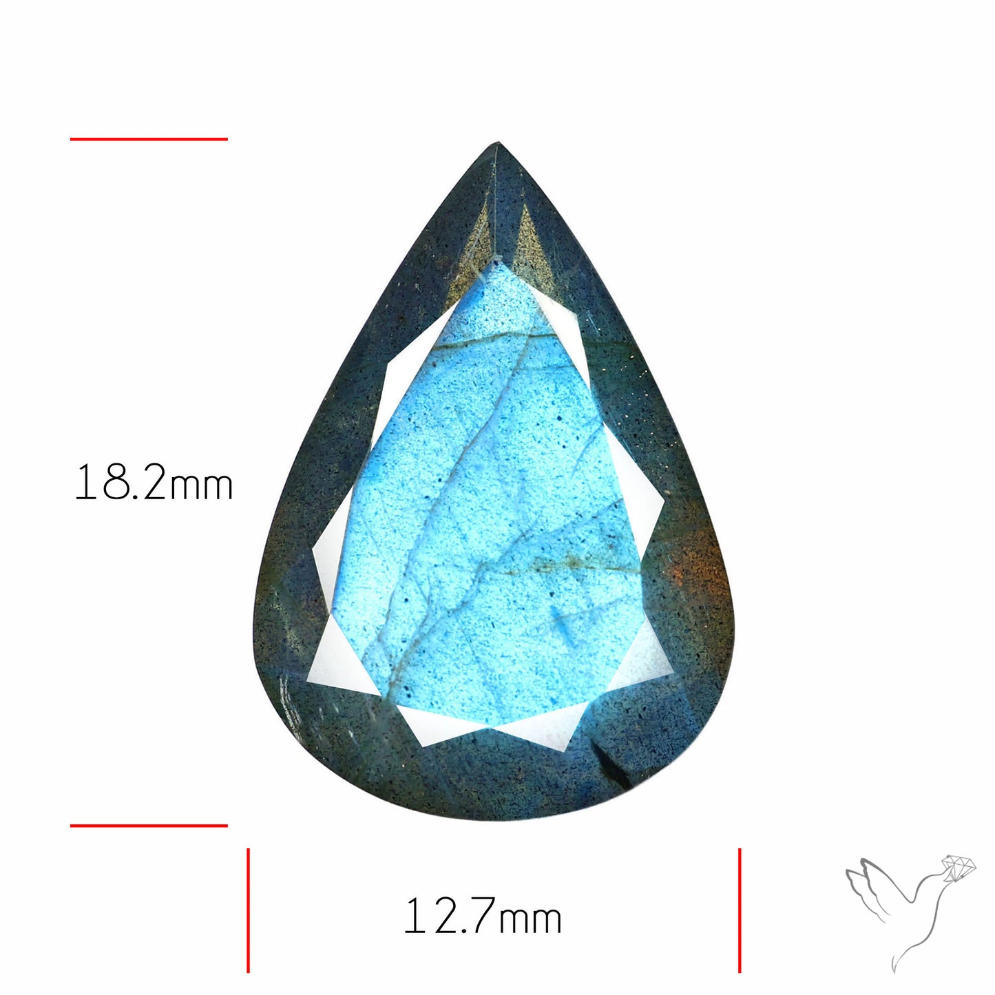 Blue Labradorite Faceted High Grade Fine Gemstone