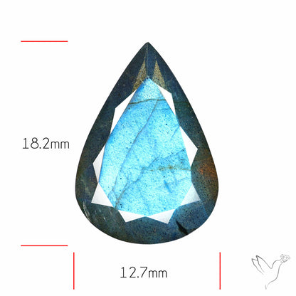 Blue Labradorite Faceted High Grade Fine Gemstone