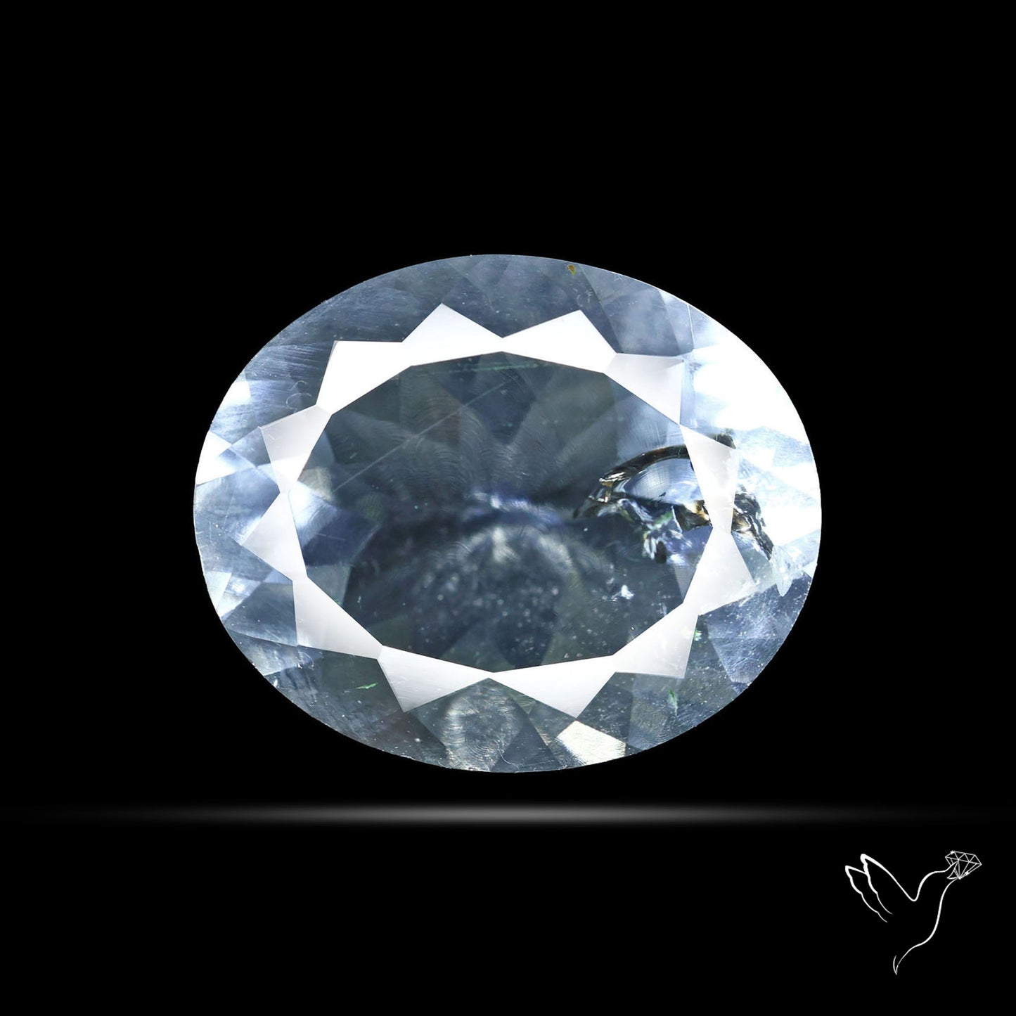 Hyalite Opal Faceted Fluorescent under UV Light
