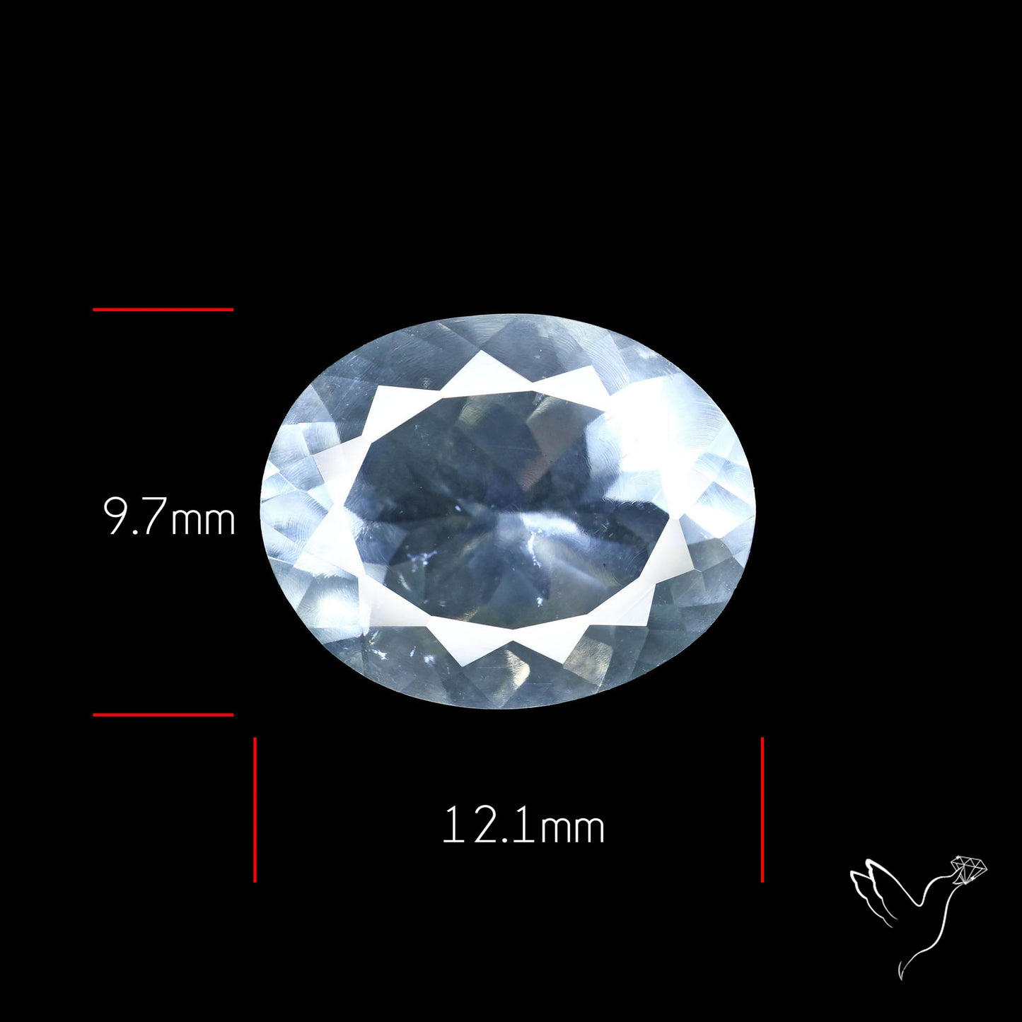 Hyalite Opal Faceted Fluorescent under UV Light