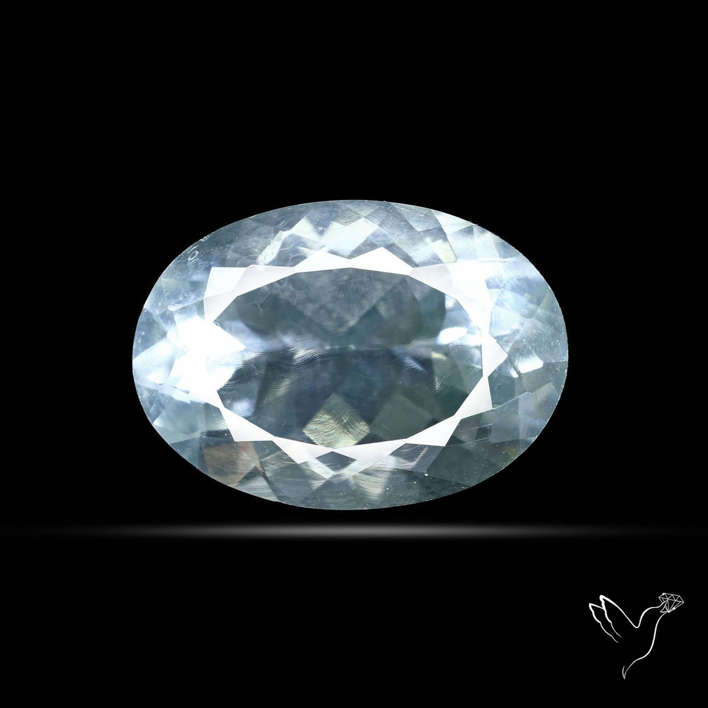 Hyalite Opal Faceted Fluorescent under UV Light