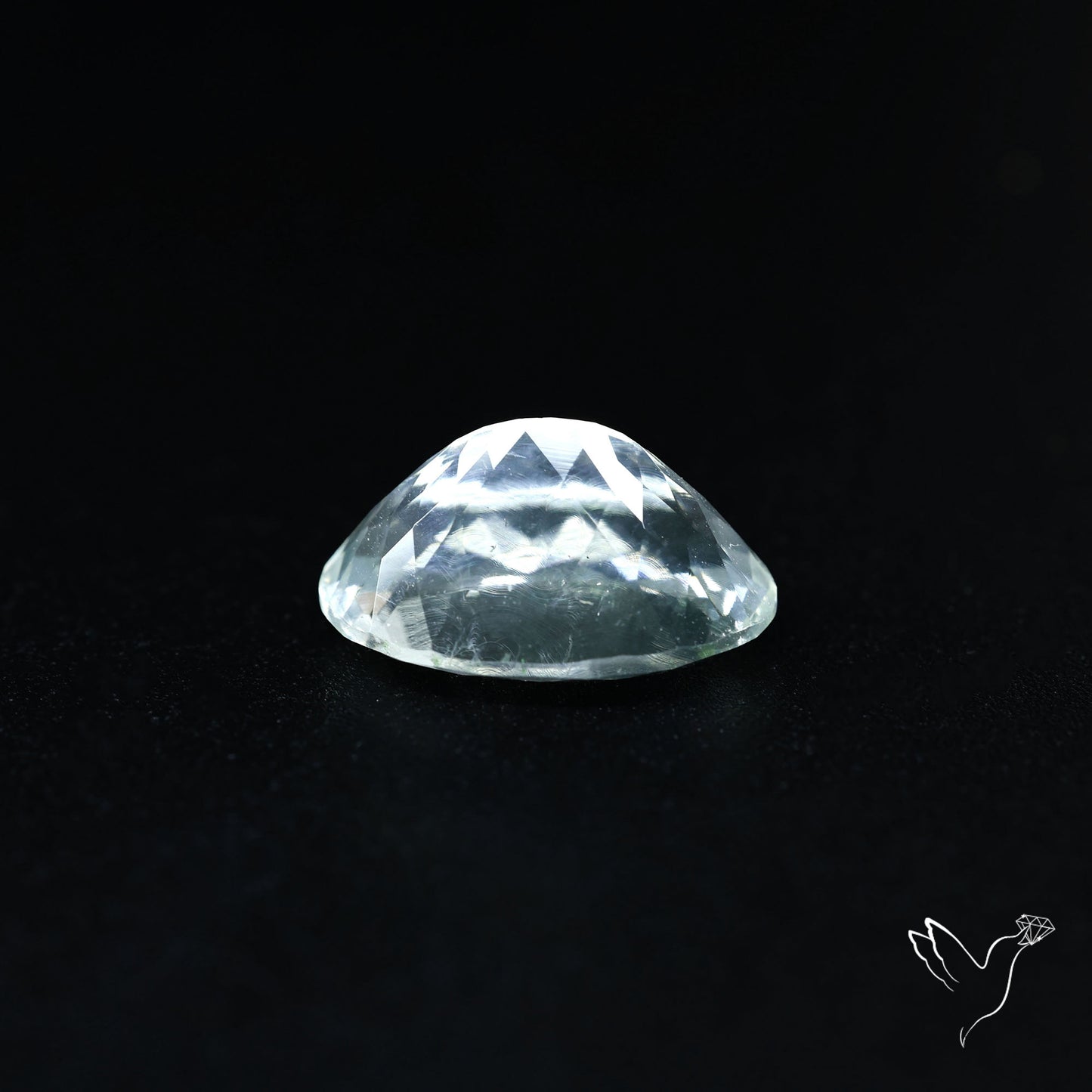 Hyalite Opal Faceted Fluorescent under UV Light