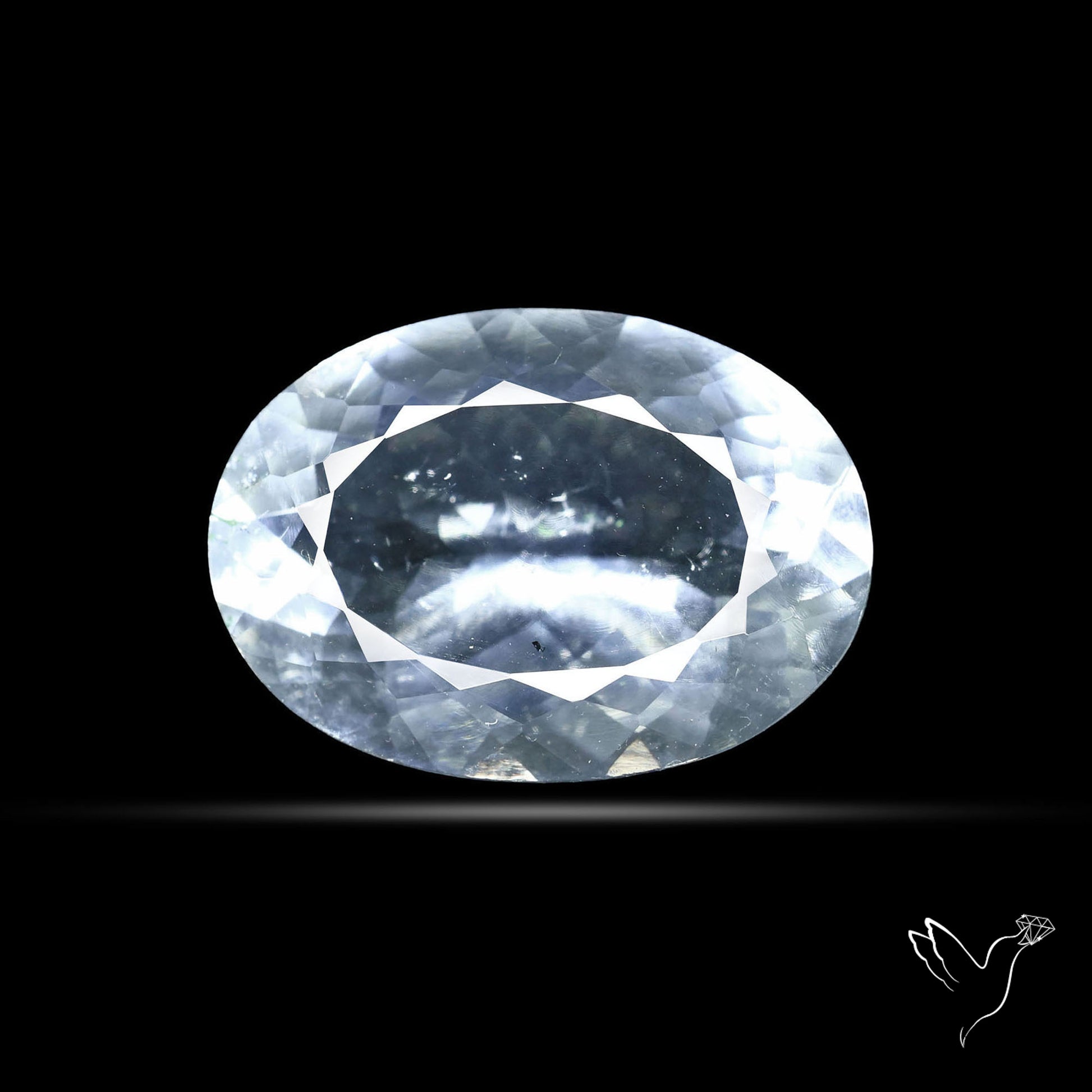 Hyalite Opal Faceted Fluorescent under UV Light