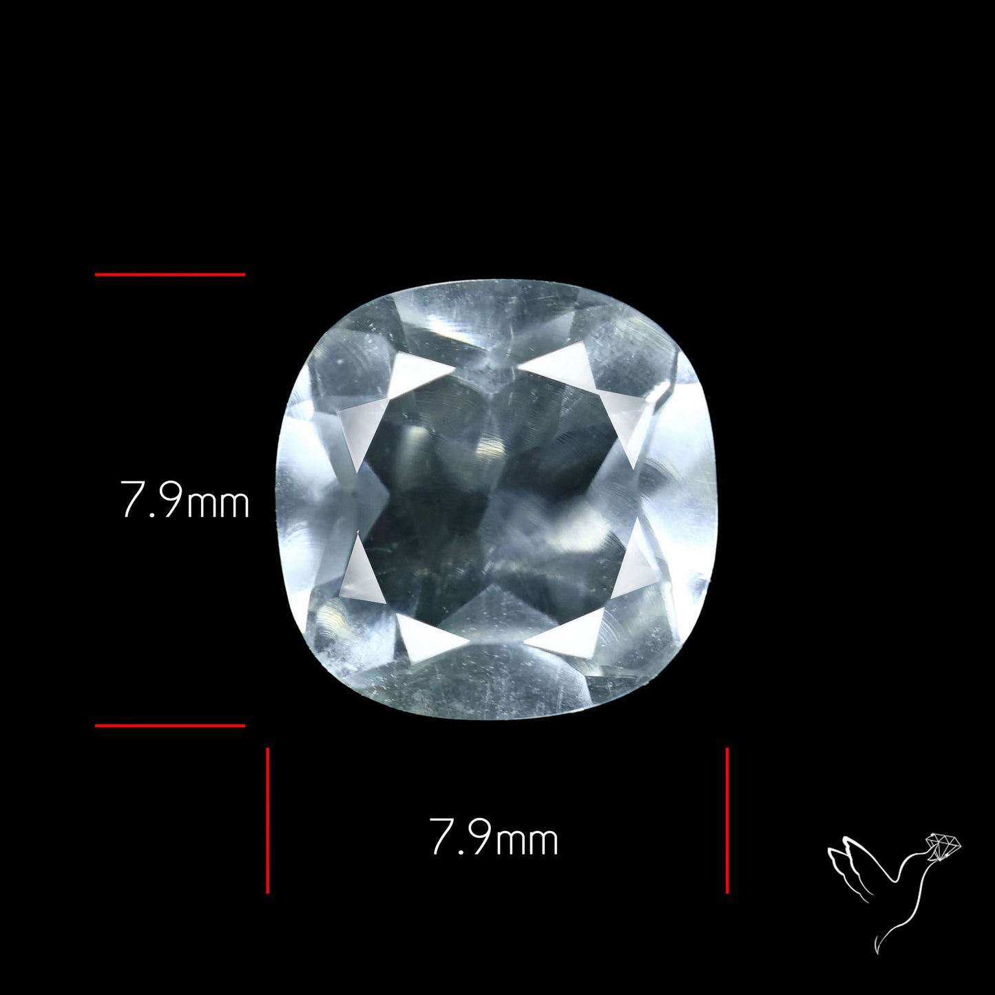 Hyalite Opal Faceted Fluorescent under UV Light
