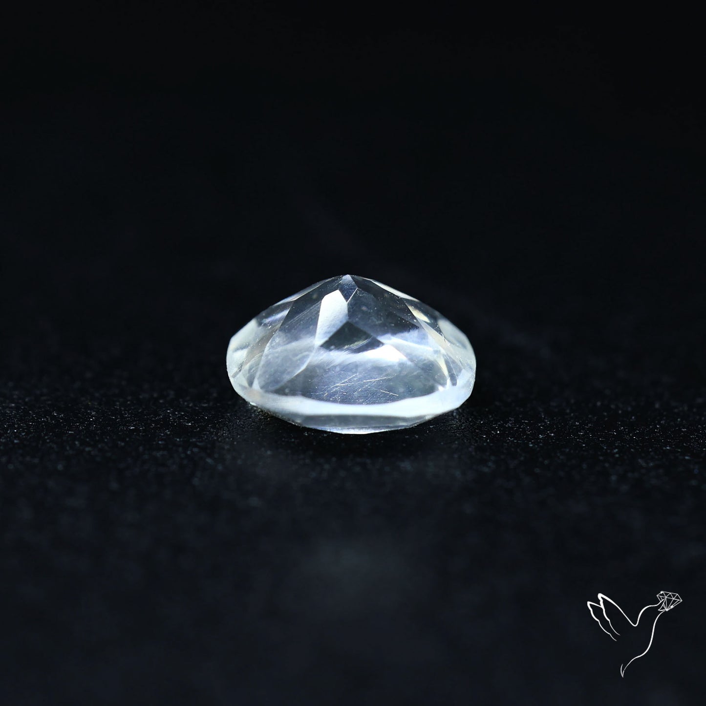 Hyalite Opal Faceted Fluorescent under UV Light