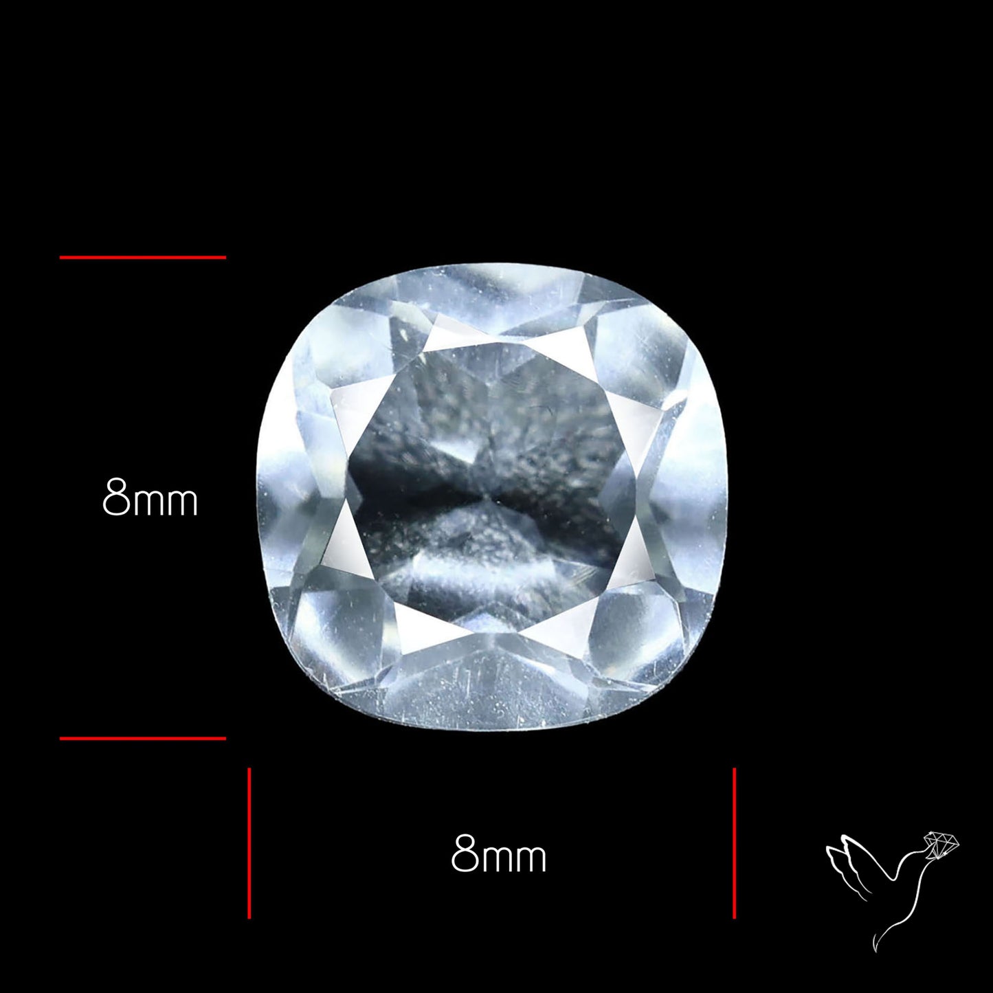 Hyalite Opal Faceted Fluorescent under UV Light